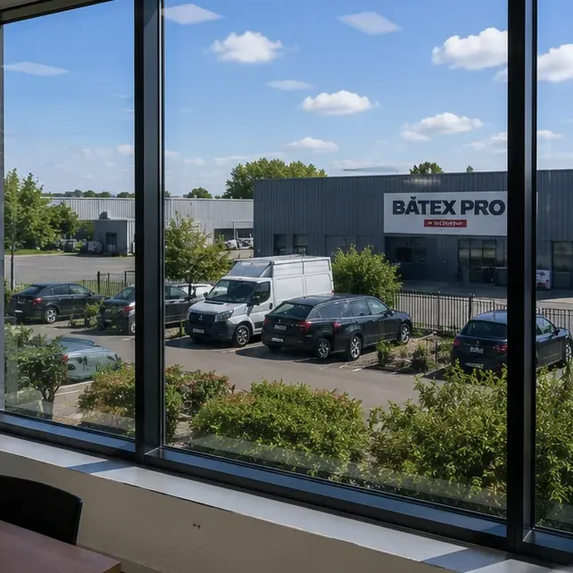 Vitres de bureaux après nettoyage